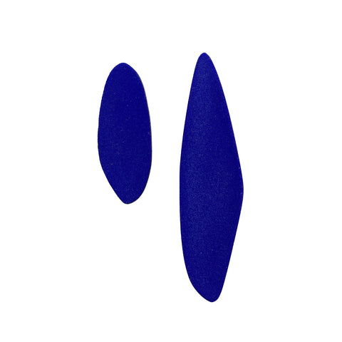 Custom Enamel Earrings, Cobalt Blue