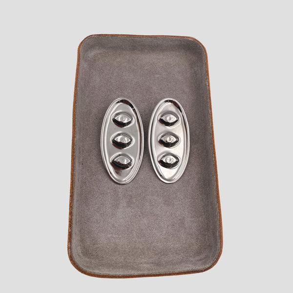 Amulet Earrings, Hematite Finish, ARCHIVE SALE ITEM
