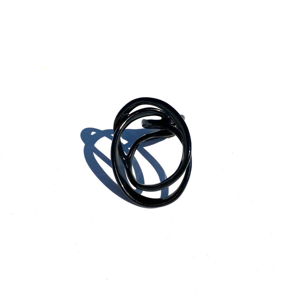 Sculptural Stack Ring, Black
