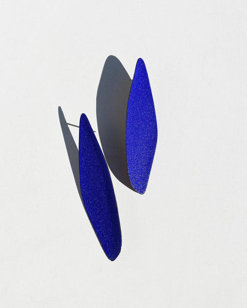 Color Field Earring, Cobalt Blue