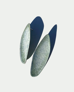 Color Field Earring, Teal+White+Blue Gradient