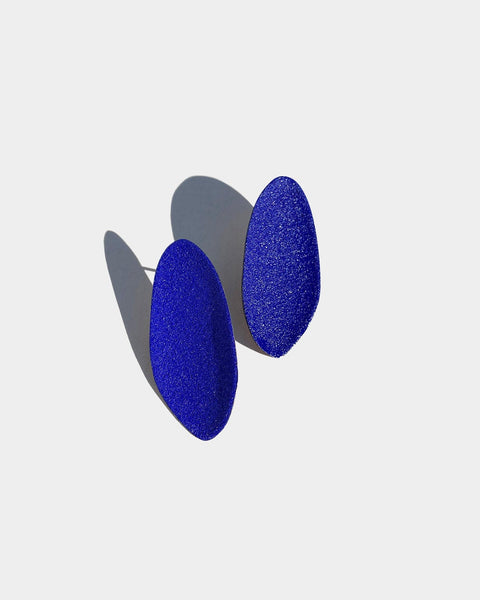Color Field Earring, Cobalt Blue
