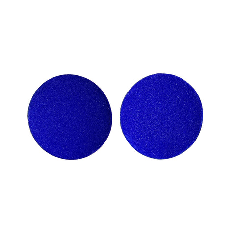 Color Field Disc Earring, Cobalt Blue