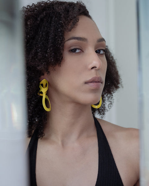 Open Weave Drip Earring, Large