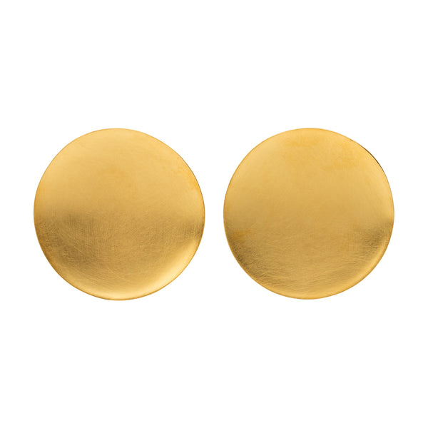 Disc Earring, Matte Gold, ARCHIVE SALE ITEM