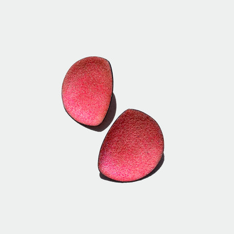 Color Field Stud Earring, Hot Pink