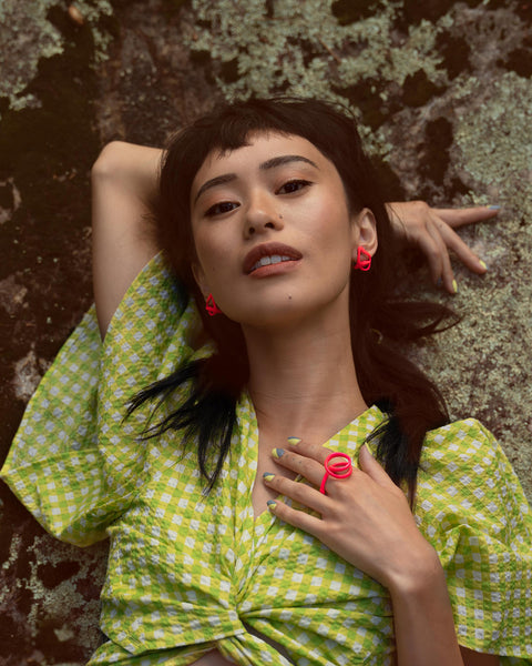 Open Weave "Huggie" Studs, Small