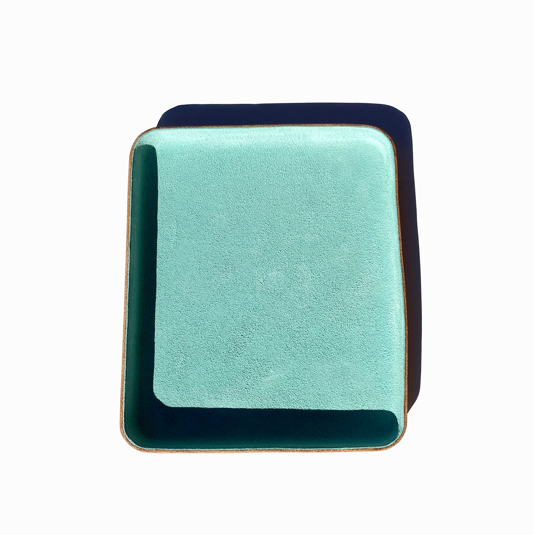 Leather Jewelry Tray, Large, Mint