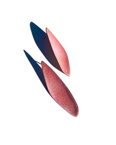 Color Field Earring, Linear, Light Pink