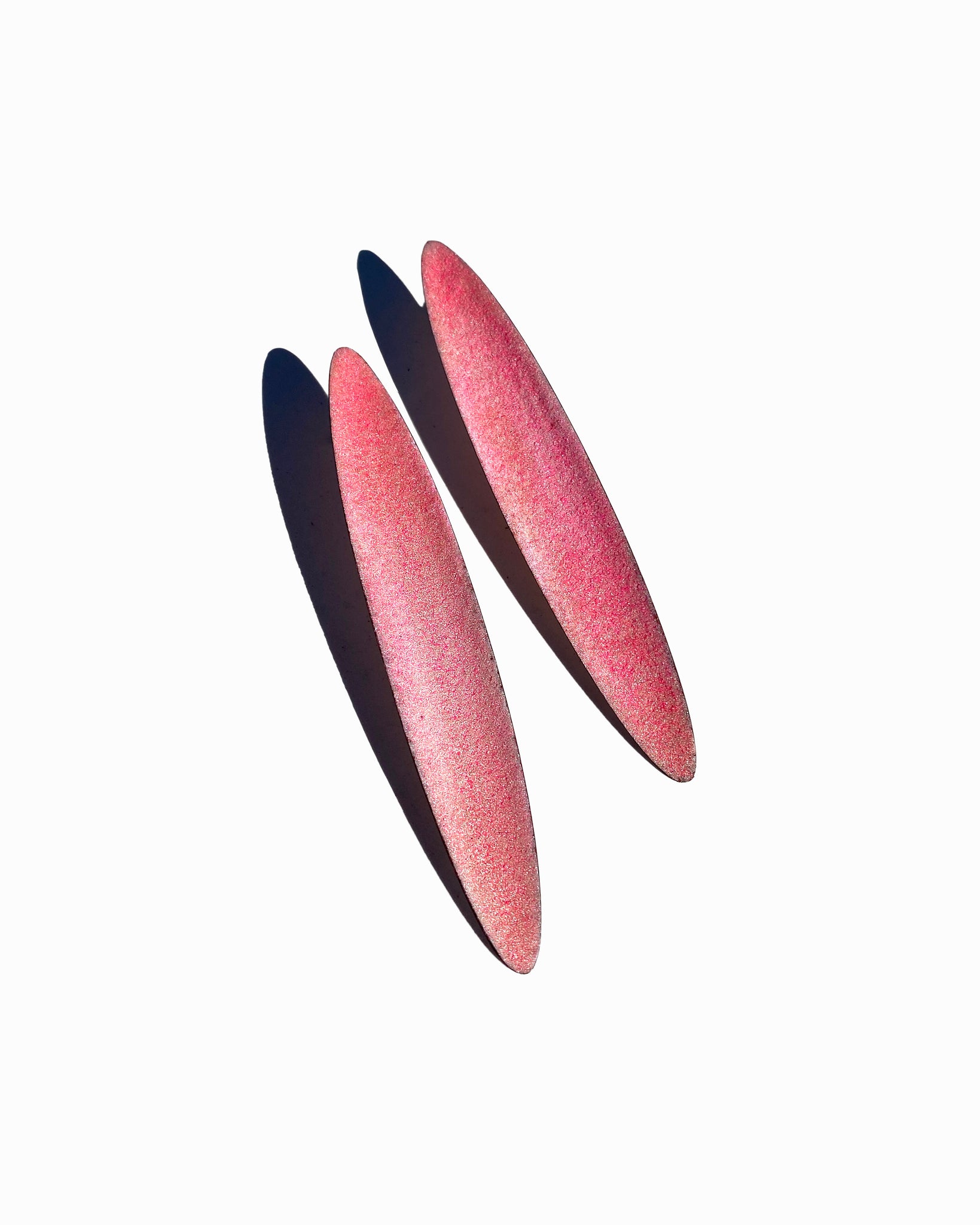 Color Field Earrings, Hot Pink Ombré