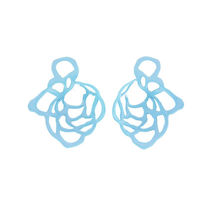 Medium Lace Stud, Blue