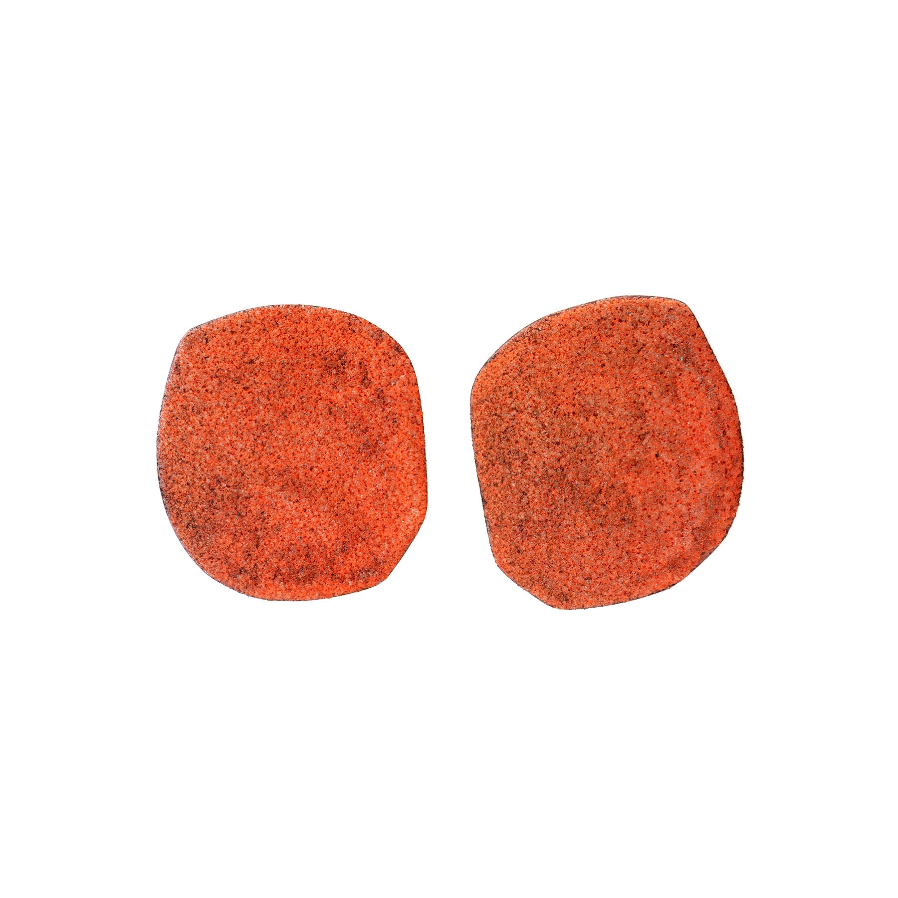 Enamel Palette Earrings, Neon Orange