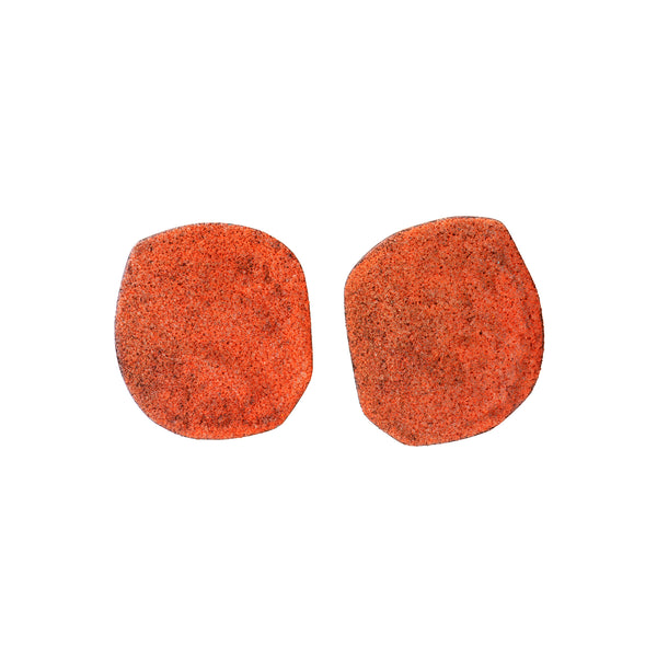 Enamel Palette Earrings, Neon Orange