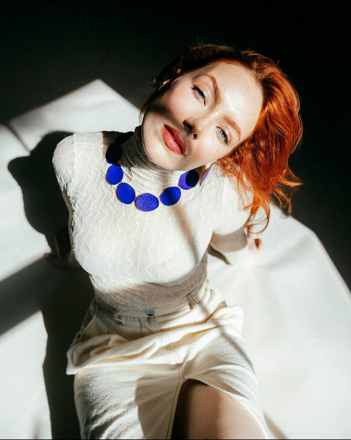 Color Field Necklace, Cobalt Blue