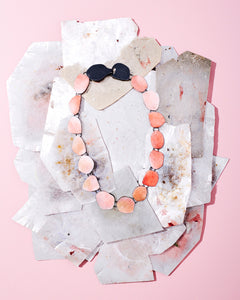 Enamel Necklace Ombré Orange