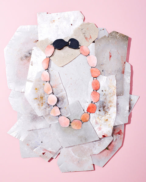 Enamel Necklace Ombré Orange