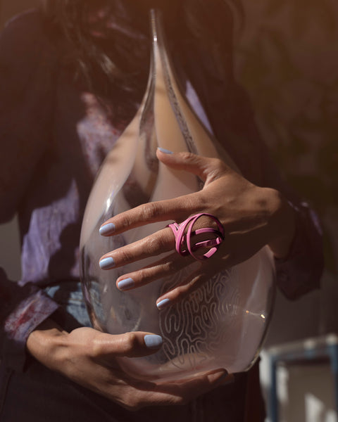 Sculptural Stack Ring, Orchid