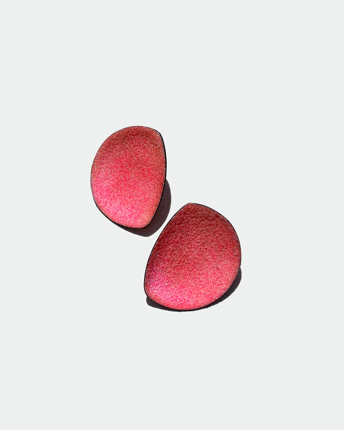 Color Field Stud Earring, Hot Pink