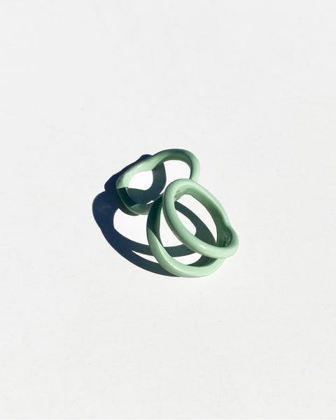 Petite Sculptural Stack Ring, Mint