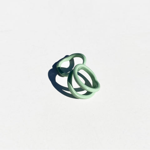 Petite Sculptural Stack Ring, Mint