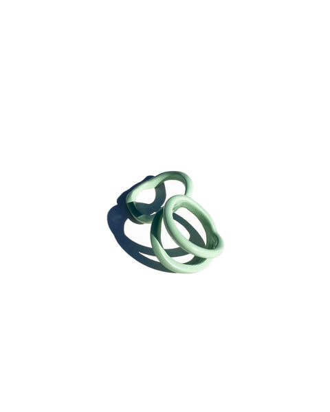 Petite Sculptural Stack Ring, Mint