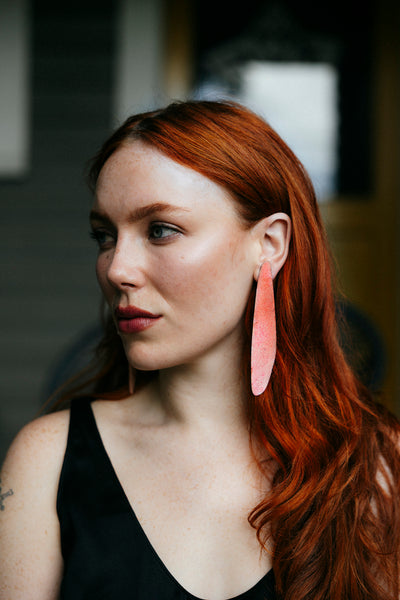 Color Field Earring, Cobalt Blue