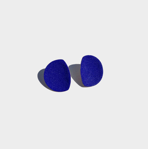 Color Field Stud Earring, Cobalt Blue