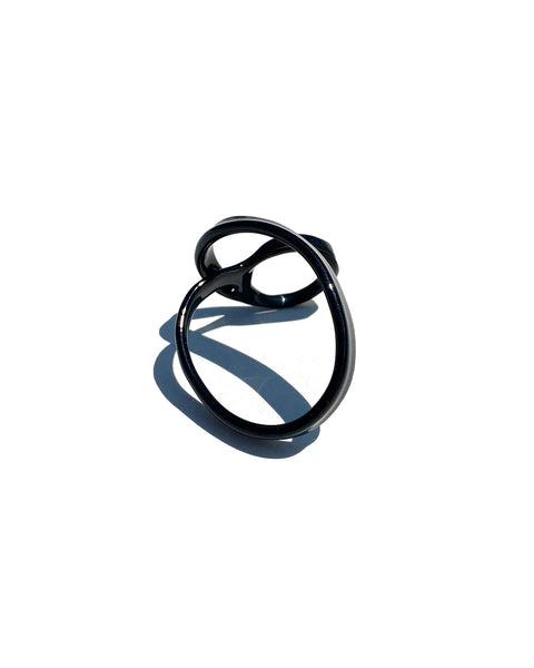 Sculptural Stack Ring, Black