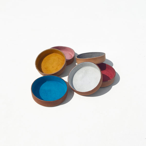 Leather Jewelry Tray, Small, Mint