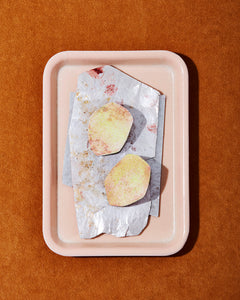 Enamel Palette Studs, Chartreuse+Pink
