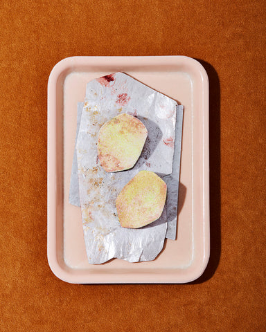 Enamel Palette Studs, Chartreuse+Pink