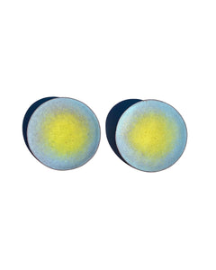 ORB Disc Earring, Yellow to Blue Ombré