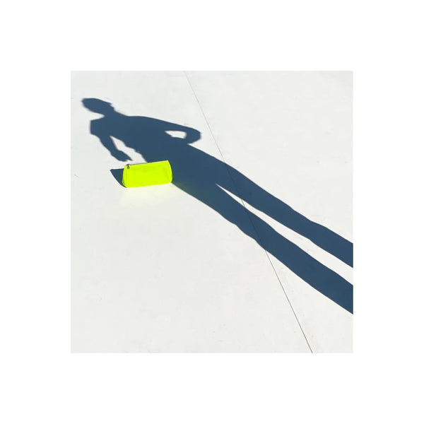 Medium Fatty Leather Pouch, Fluoro Yellow