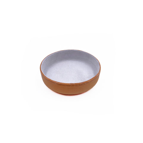 Leather Jewelry Tray, Small Light Grey