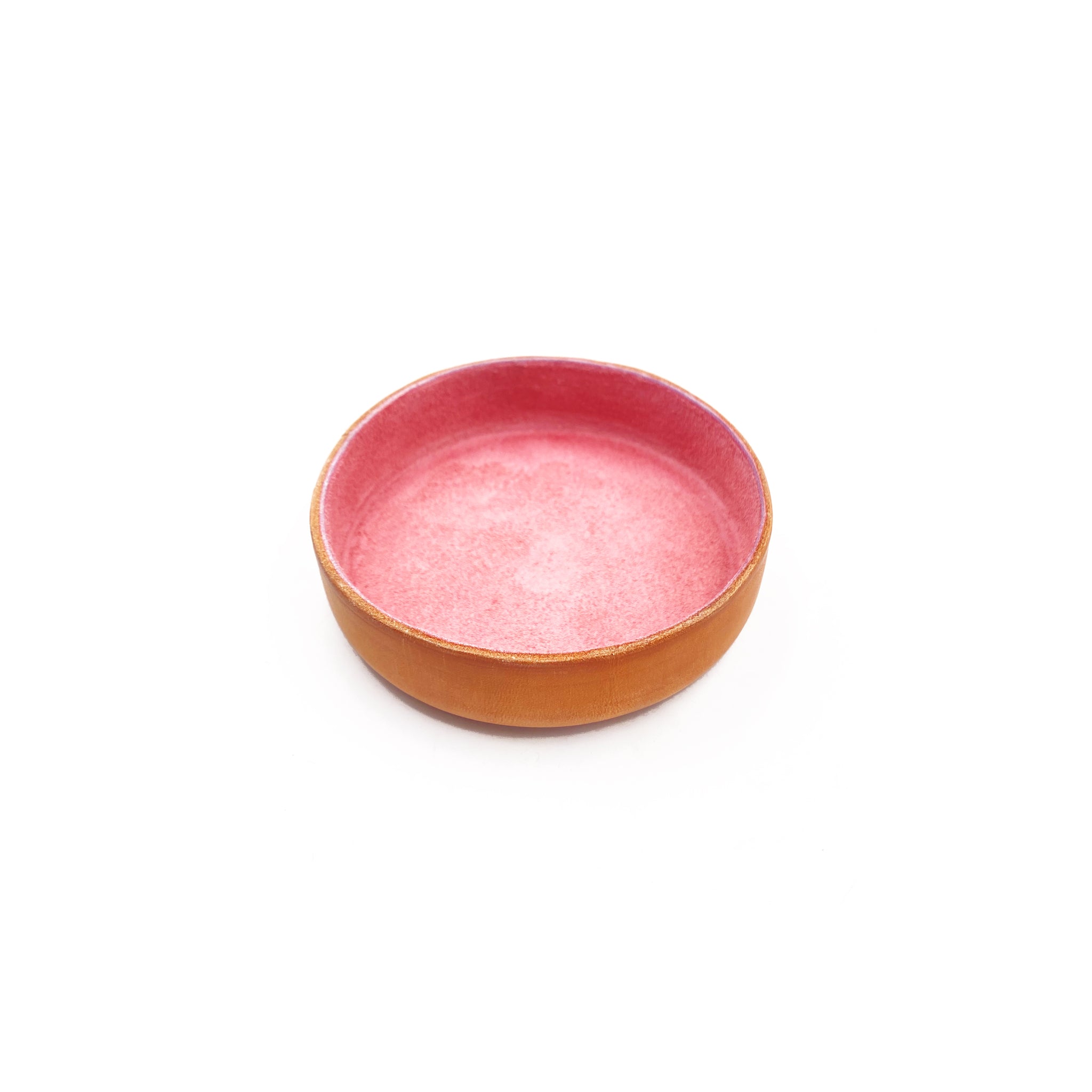 Leather Jewelry Tray, Small Pink